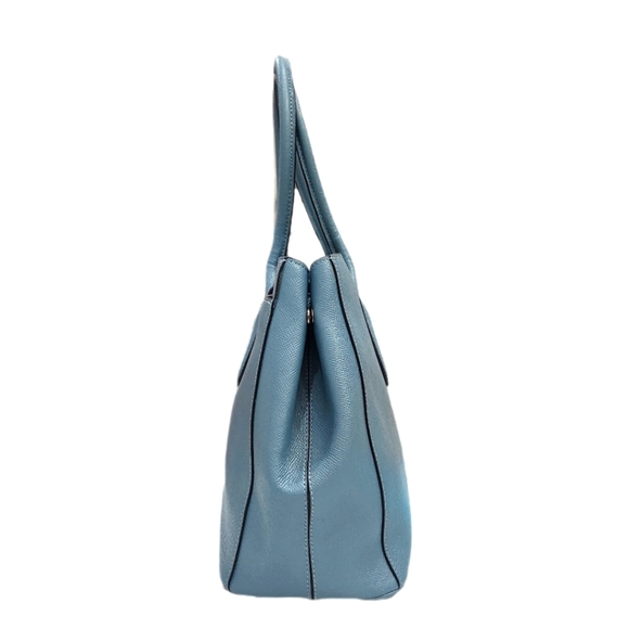 COACH Crossgrain Large Bailey Blue Carryall Shoulder Bag Women's OS - Picture 4 of 14